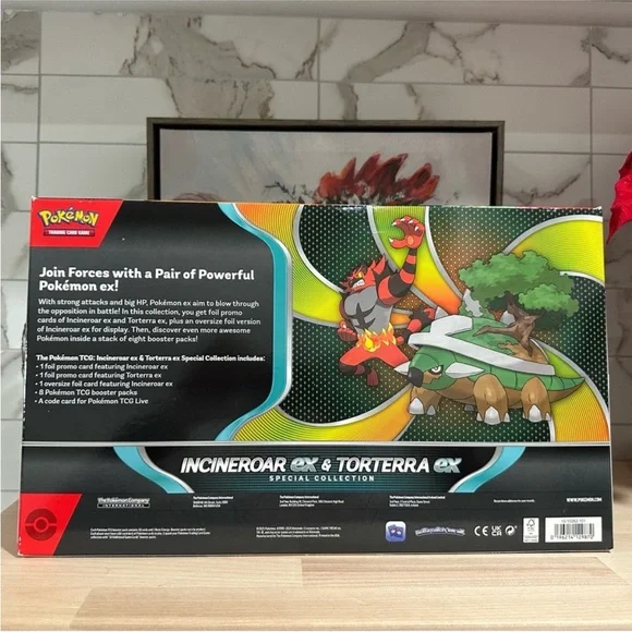 New! Pokémon TCG Incineroar ex and Torterra ex Special Collection Box - Picture 5 of 7